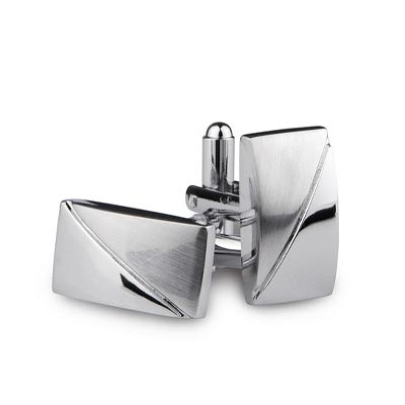 Silver-Toned The Frisky Stone Cufflink