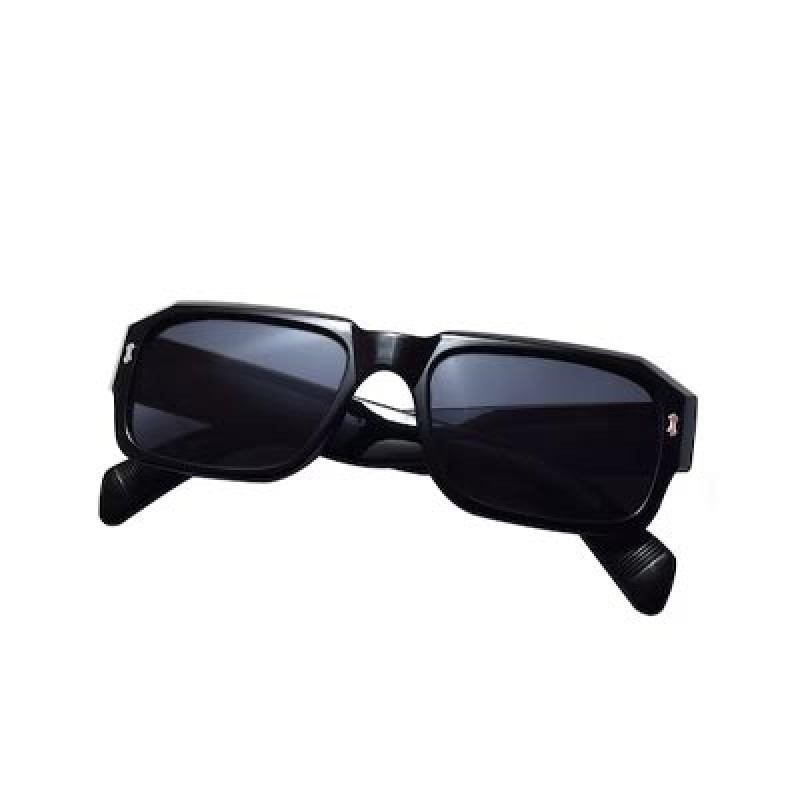 Unisex Black Full Rim Square Sunglasses with UV Protected Lens